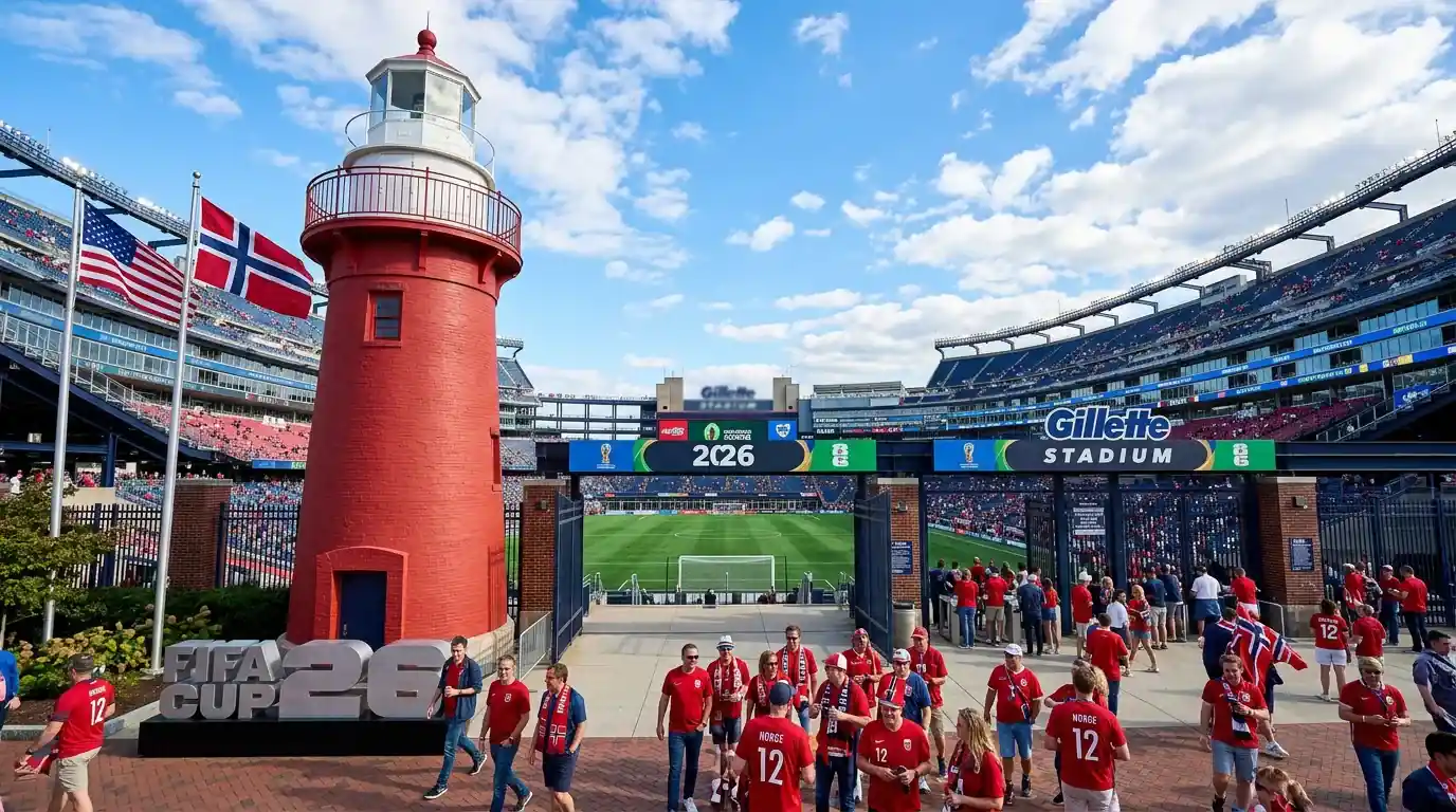 Gillette Stadium i Foxborough Massachusetts - Norges hjemmebane på VM 2026