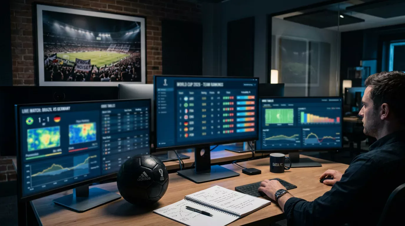 VM 2026 odds og koeffisienter med fotballbane og statistikkvisning